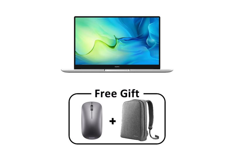 Huawei MateBook D15 { Intel Core i5-11th Gen / 8GB RAM / 256GB SSD / 15.6″ Display / Windows 11 / Mystic silver } BoD-WDH9 ( FREE Huawei BT Mouse + Free Huawei Backpack )